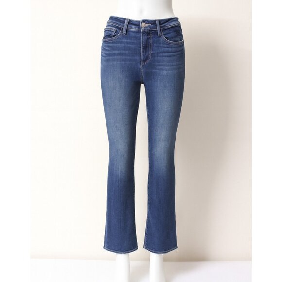 L'Agence Oriana Jeans Womens Size 27 Blue Denim Stretch High Rise Straight USA - Picture 1 of 9